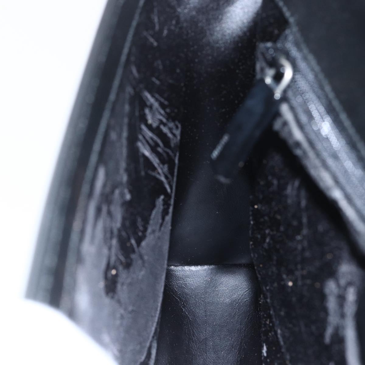 GUCCI Shoulder Bag Leather Black Silver 001 3064 Auth 154471