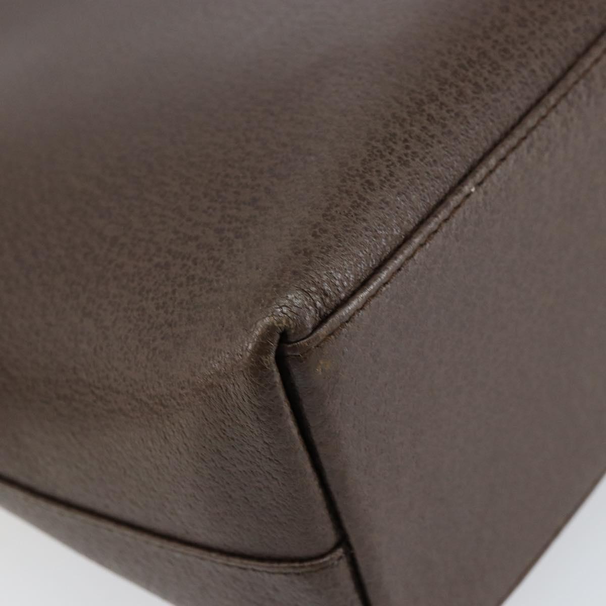 GUCCI Shoulder Bag Leather Brown Gold 002 2058 0480 0 Auth 154473