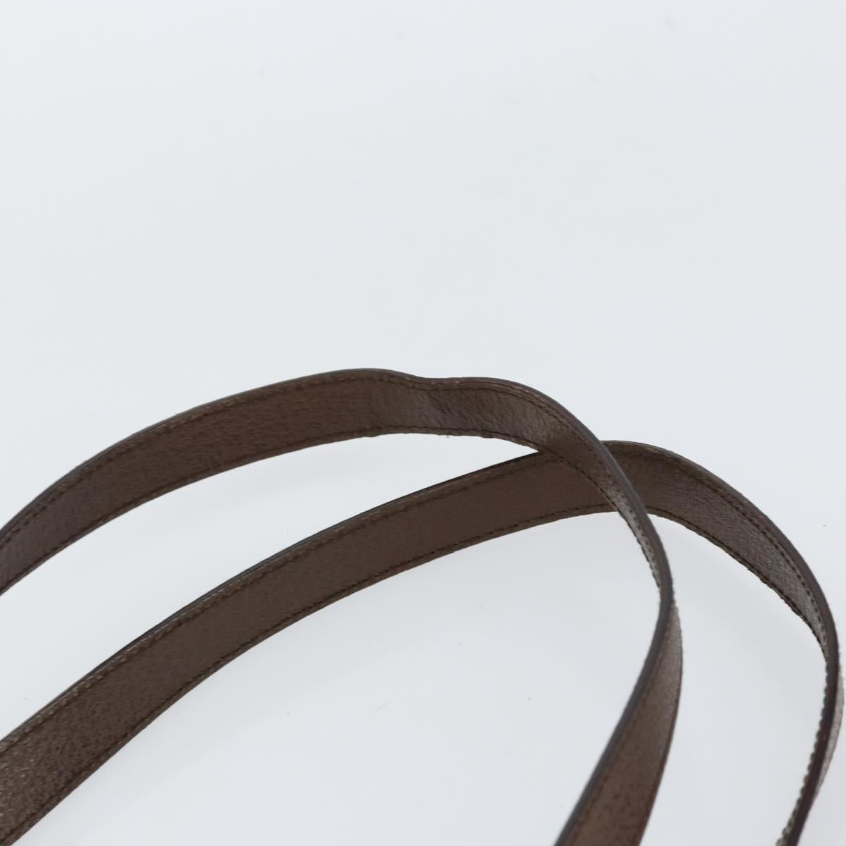 GUCCI Shoulder Bag Leather Brown Gold 002 2058 0480 0 Auth 154473