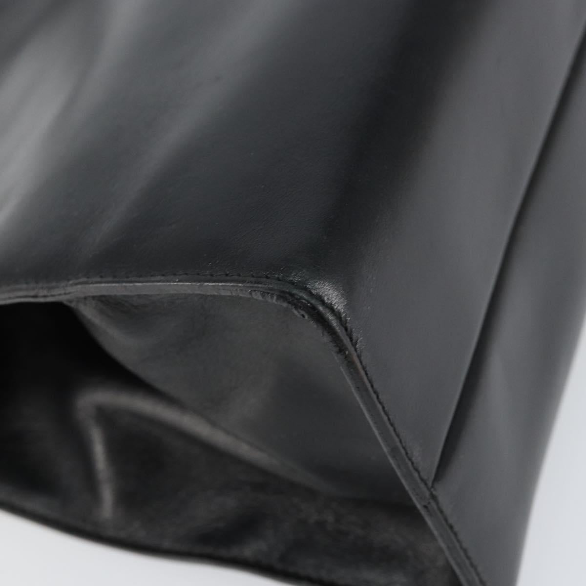 GUCCI Shoulder Bag Leather Black Silver 001 3038 Auth 154474