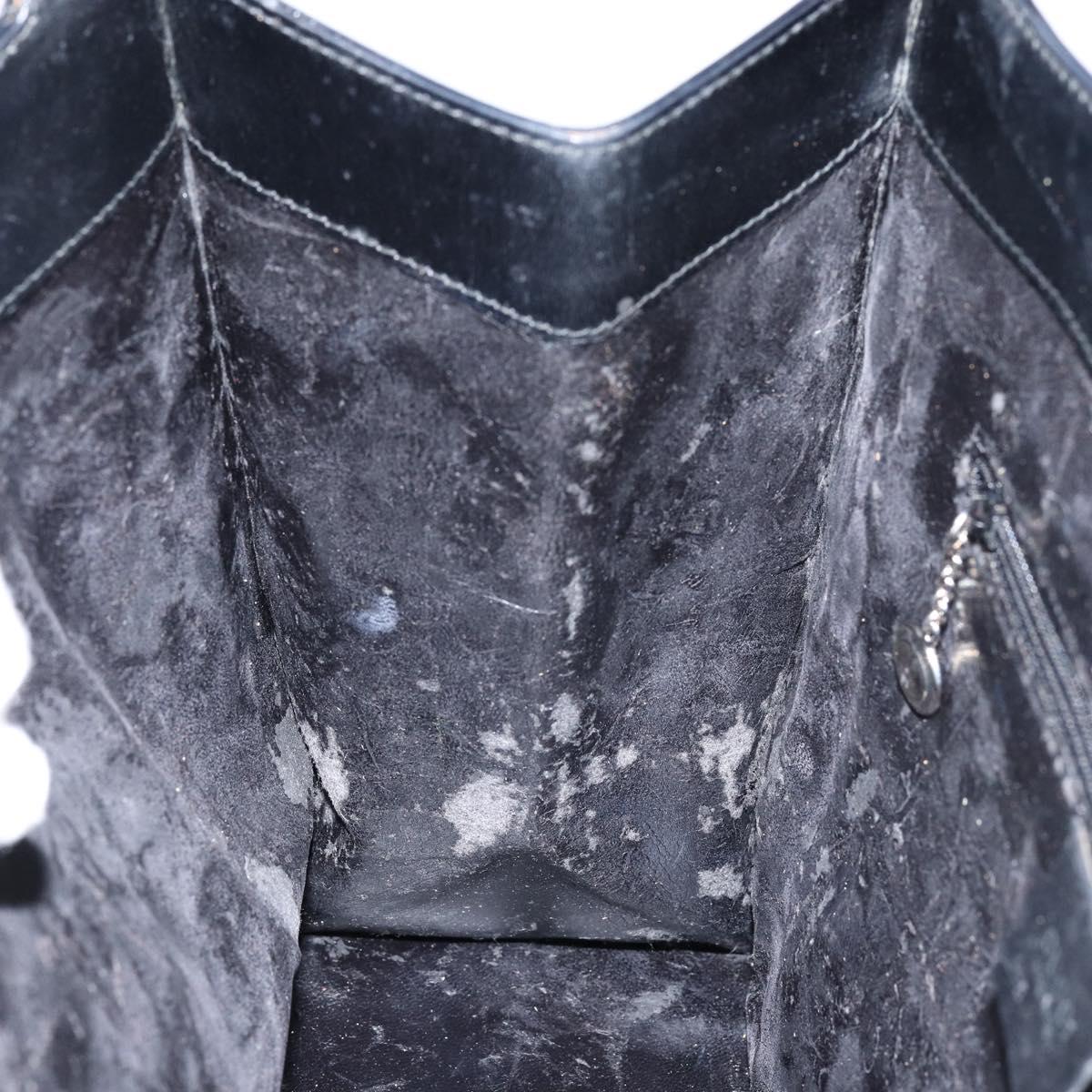 GUCCI Shoulder Bag Leather Black Silver 001 3038 Auth 154474