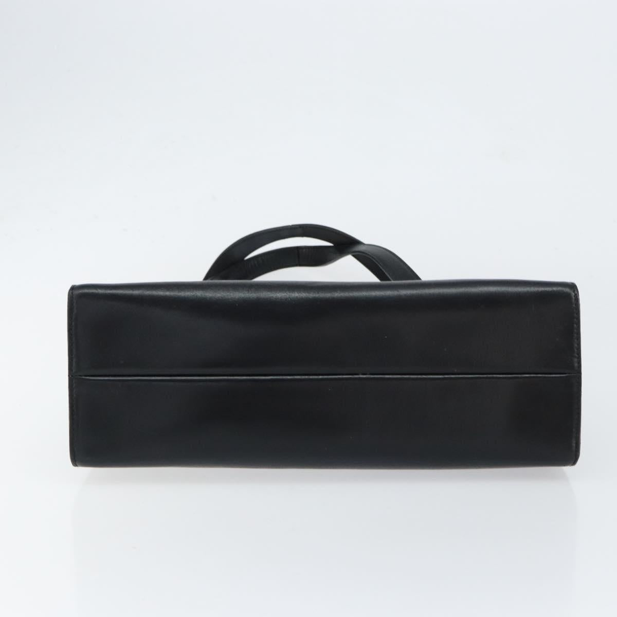 GUCCI Shoulder Bag Leather Black Silver 001 3038 Auth 154474