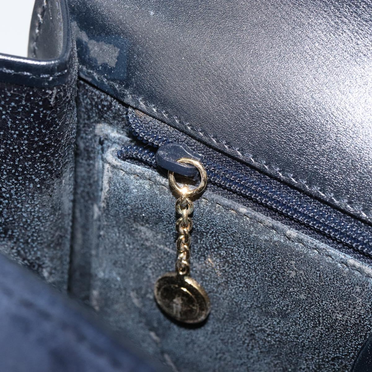 GUCCI Hand Bag Suede Navy Gold 000 2026 0306 Auth 154476