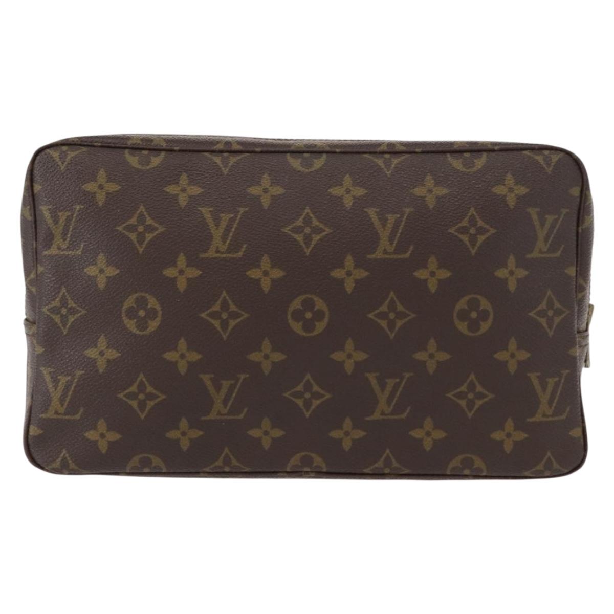 LOUIS VUITTON Monogram Trousse Toilette 28 Clutch Bag M47522 LV Auth 154483