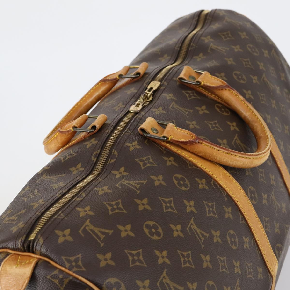 LOUIS VUITTON Monogram Keepall 55 Boston Bag M41424 LV Auth 154490