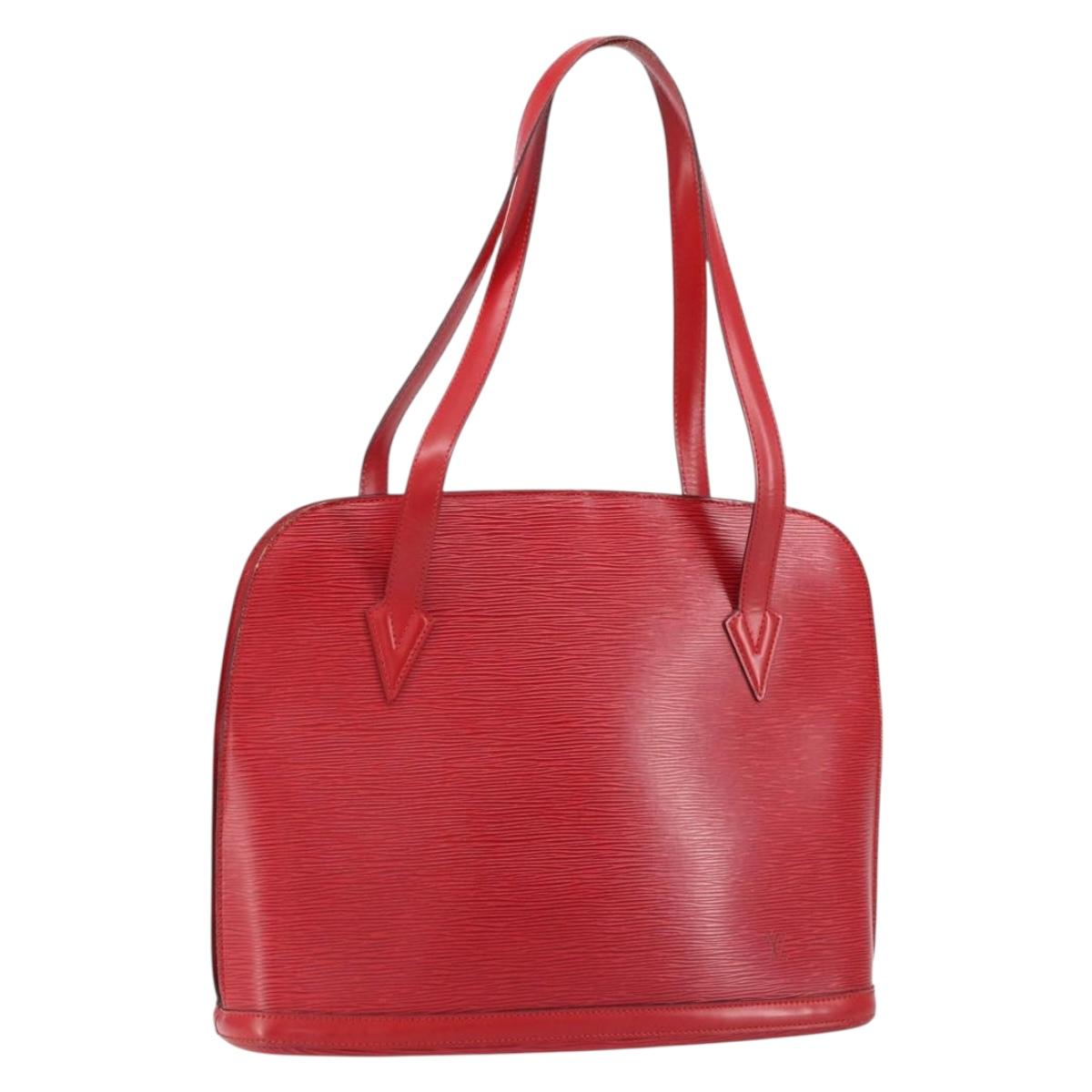 LOUIS VUITTON Epi Lussac Shoulder Bag Red M52287 LV Auth 154497