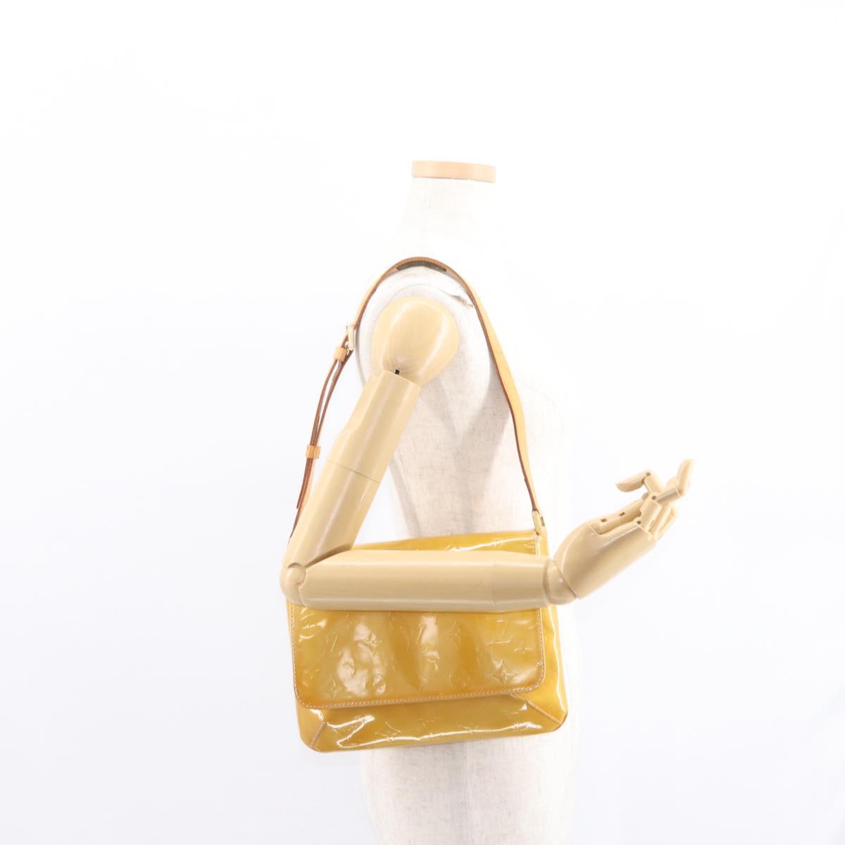 LOUIS VUITTON Monogram Vernis Thompson Street Bag Beige M91301 LV Auth 154499