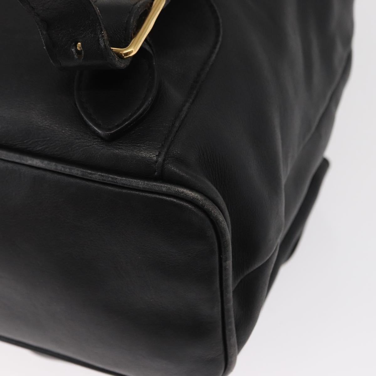GUCCI Bamboo Backpack Leather Black Gold 003 2058 0016 Auth 154504