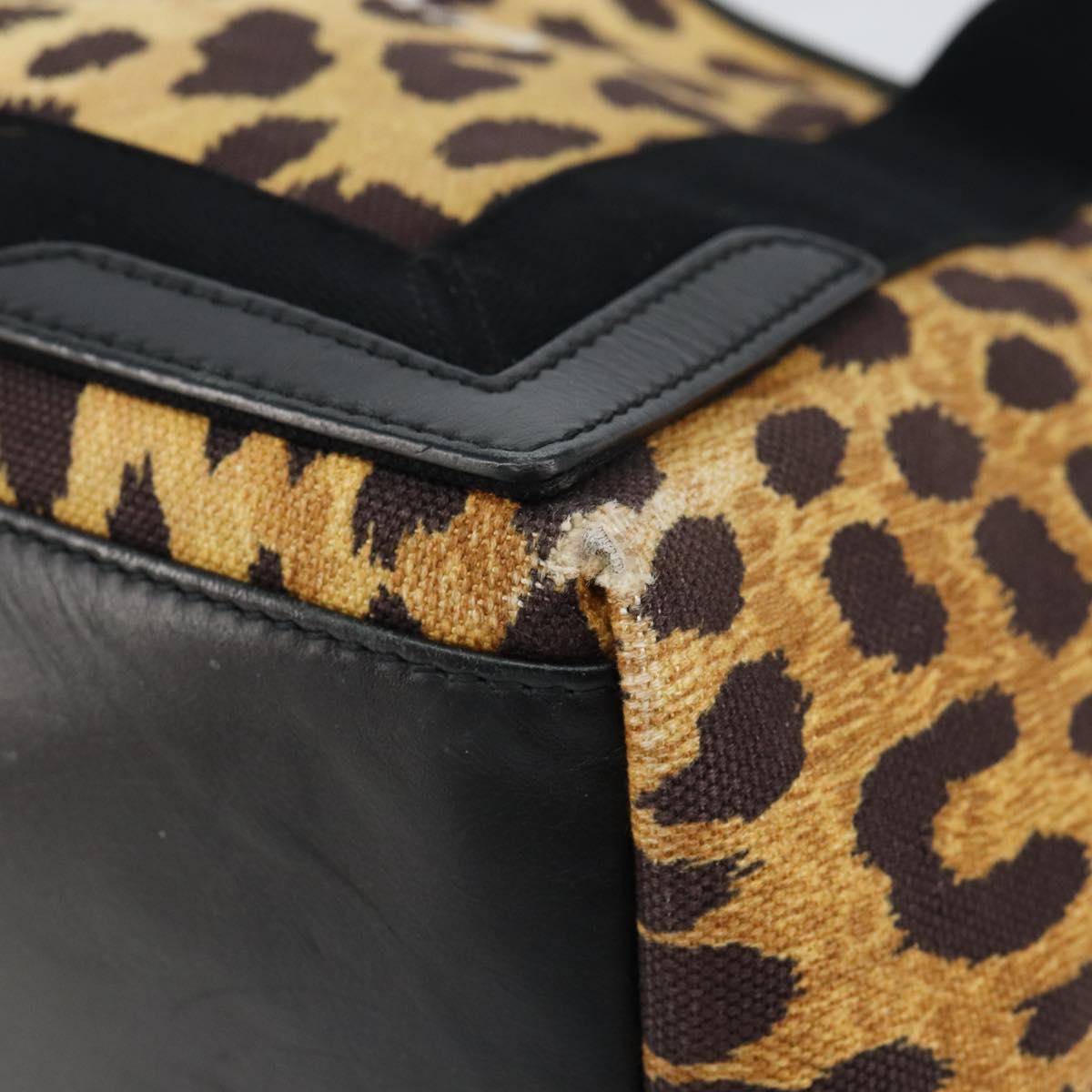 BALENCIAGA Cabas S Hand Bag Canvas Brown Silver 339933 Auth 154505