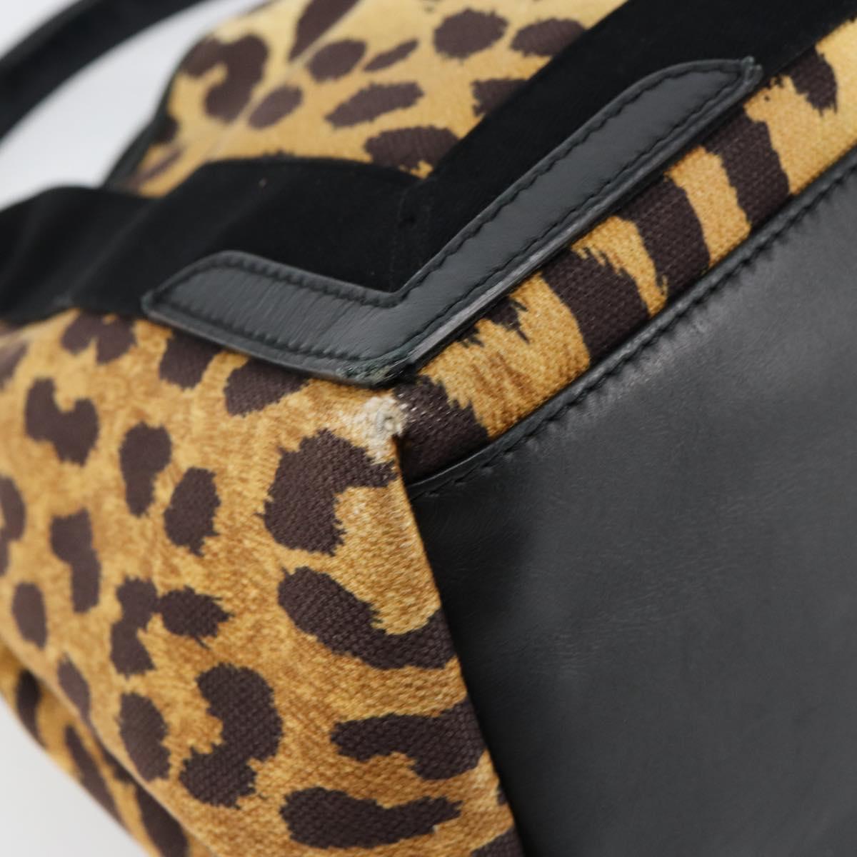 BALENCIAGA Cabas S Hand Bag Canvas Brown Silver 339933 Auth 154505