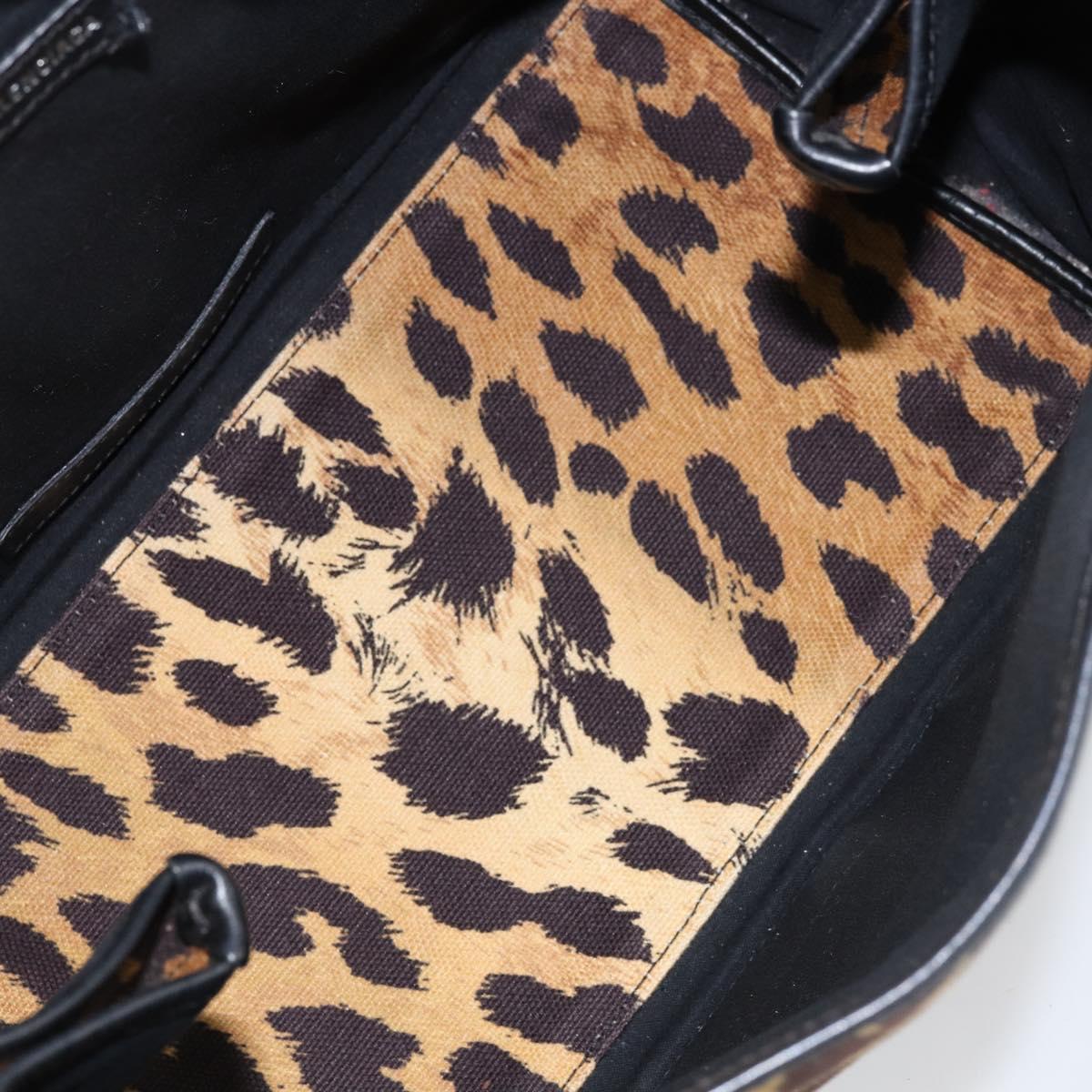 BALENCIAGA Cabas S Hand Bag Canvas Brown Silver 339933 Auth 154505