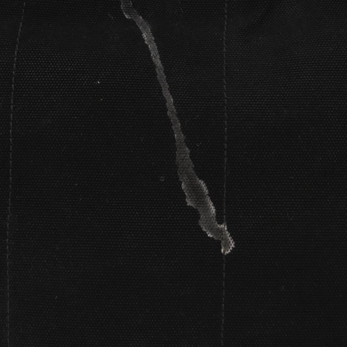 PRADA Studs Canapa GM Hand Bag Canvas 2way Black Gold Auth 154510