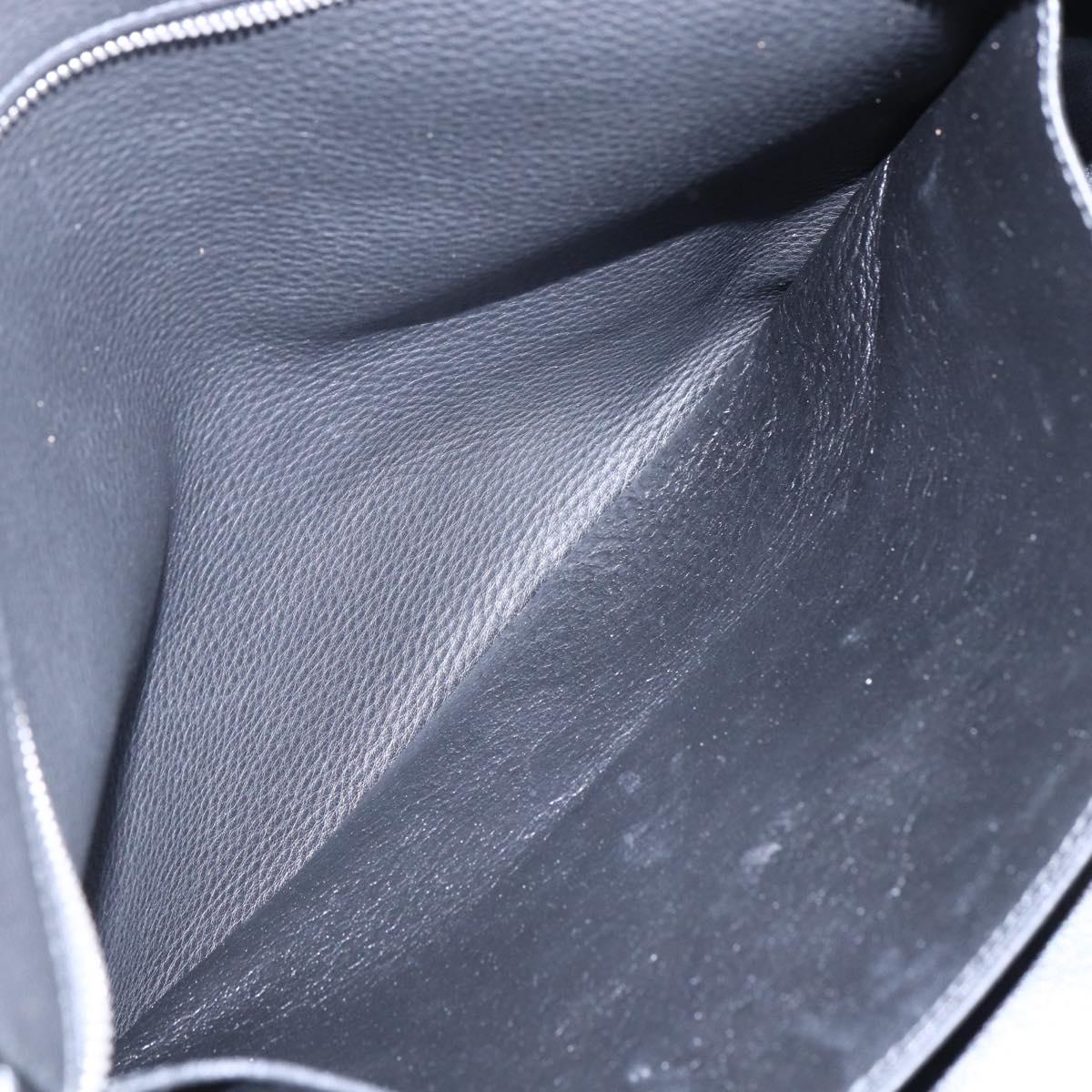 BALENCIAGA Tote Bag Leather Black Silver Auth 154511