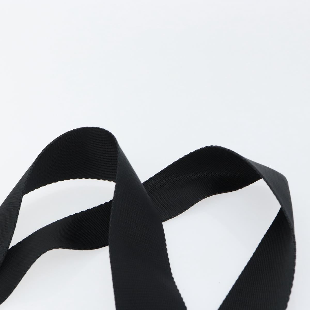 PRADA Hand Bag Nylon Black Silver Auth 154512