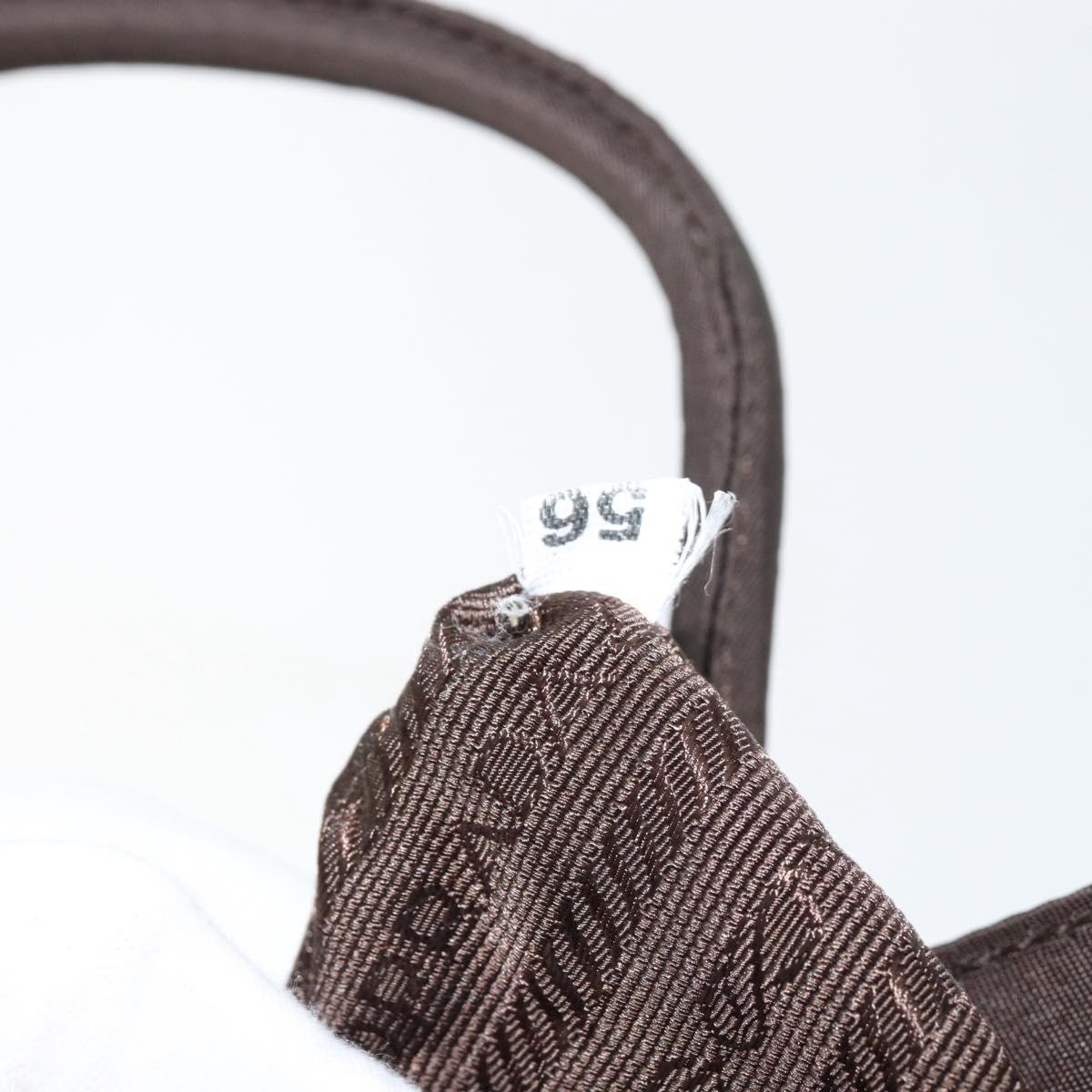PRADA Hand Bag Nylon Brown Silver Auth 154516
