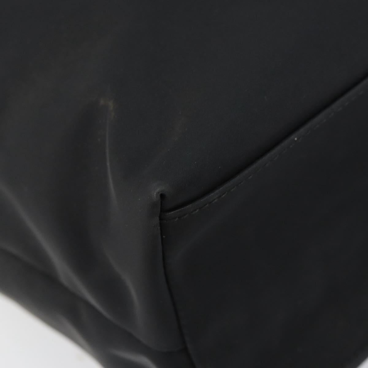 Salvatore Ferragamo Tote Bag Nylon Black Silver Auth 154520