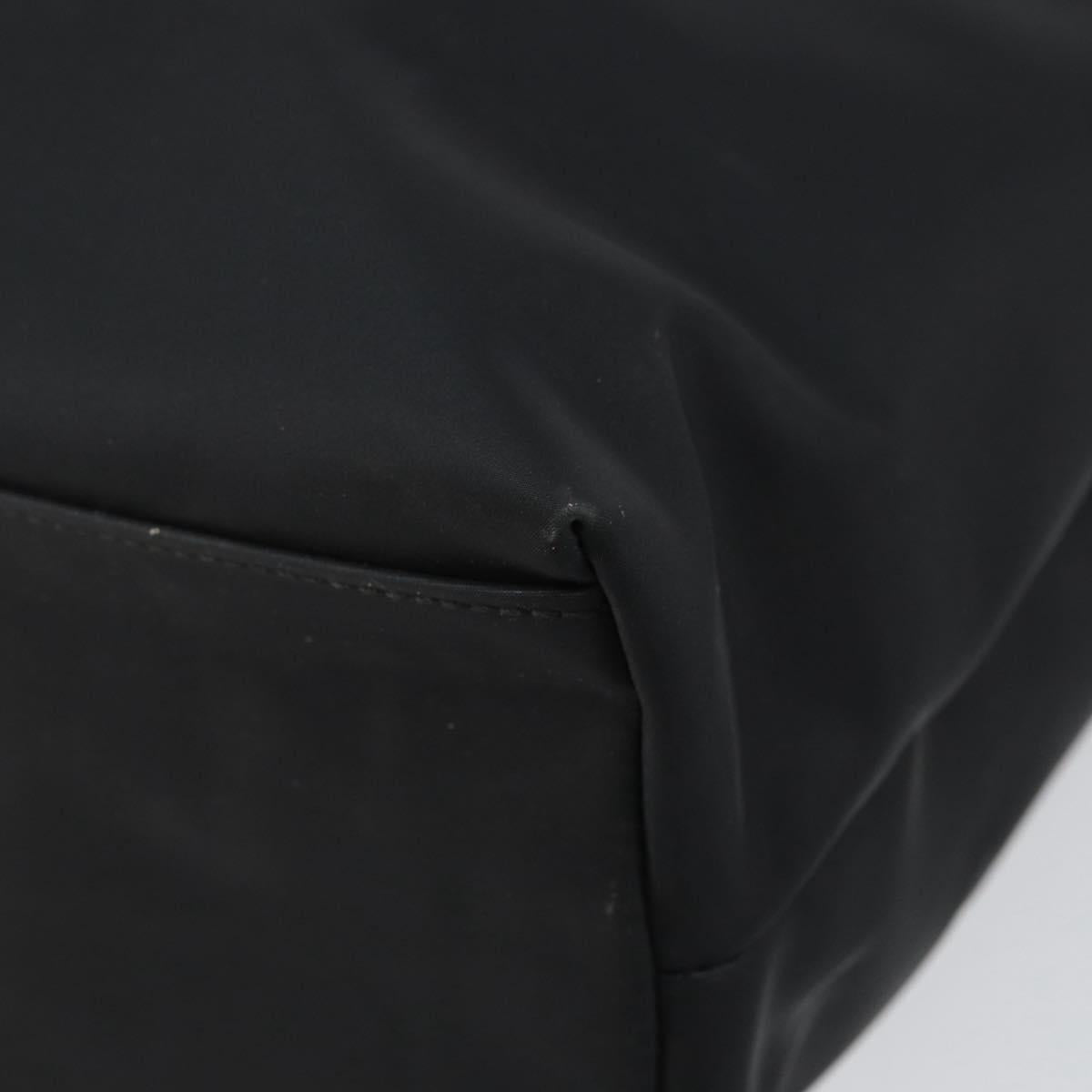 Salvatore Ferragamo Tote Bag Nylon Black Silver Auth 154520