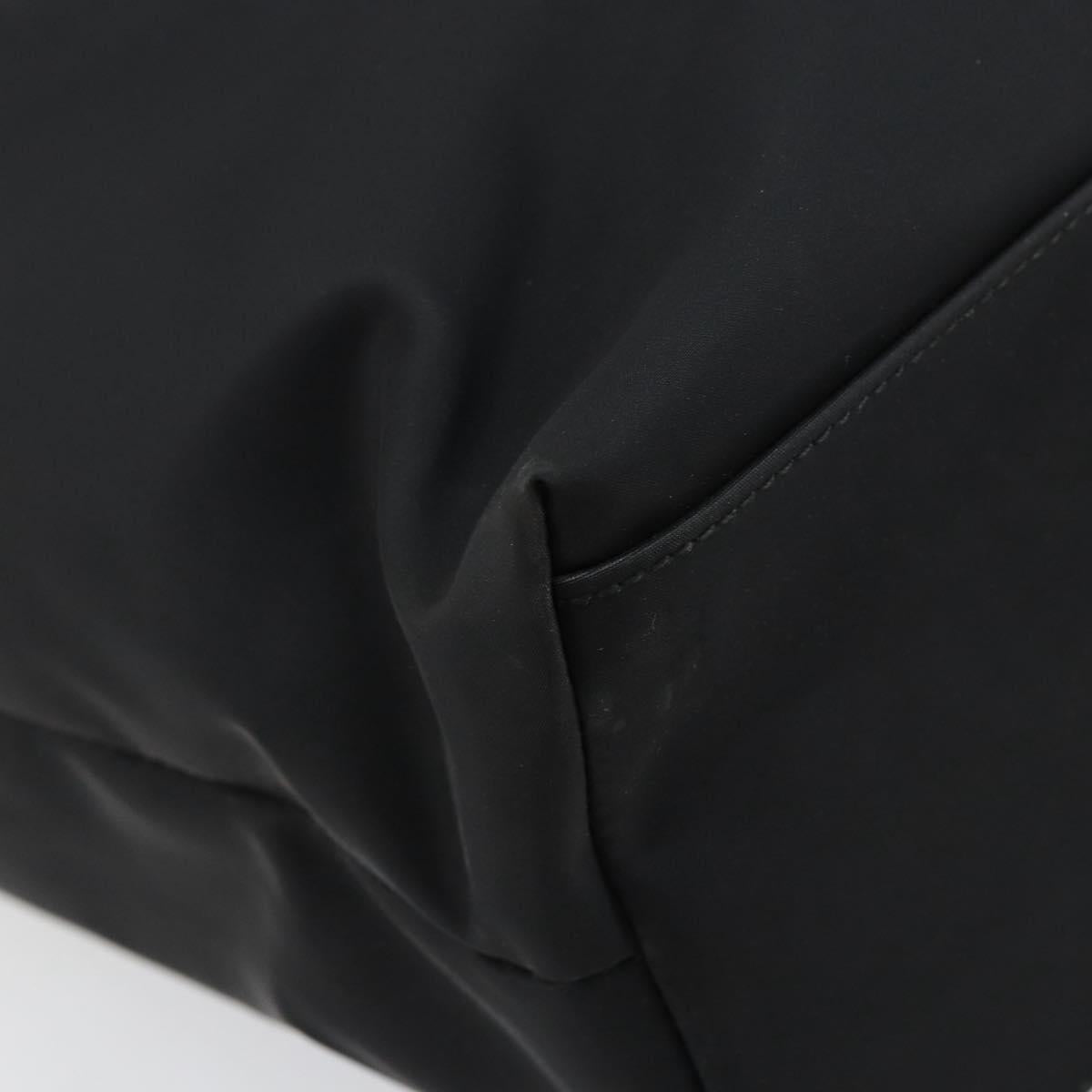 Salvatore Ferragamo Tote Bag Nylon Black Silver Auth 154520