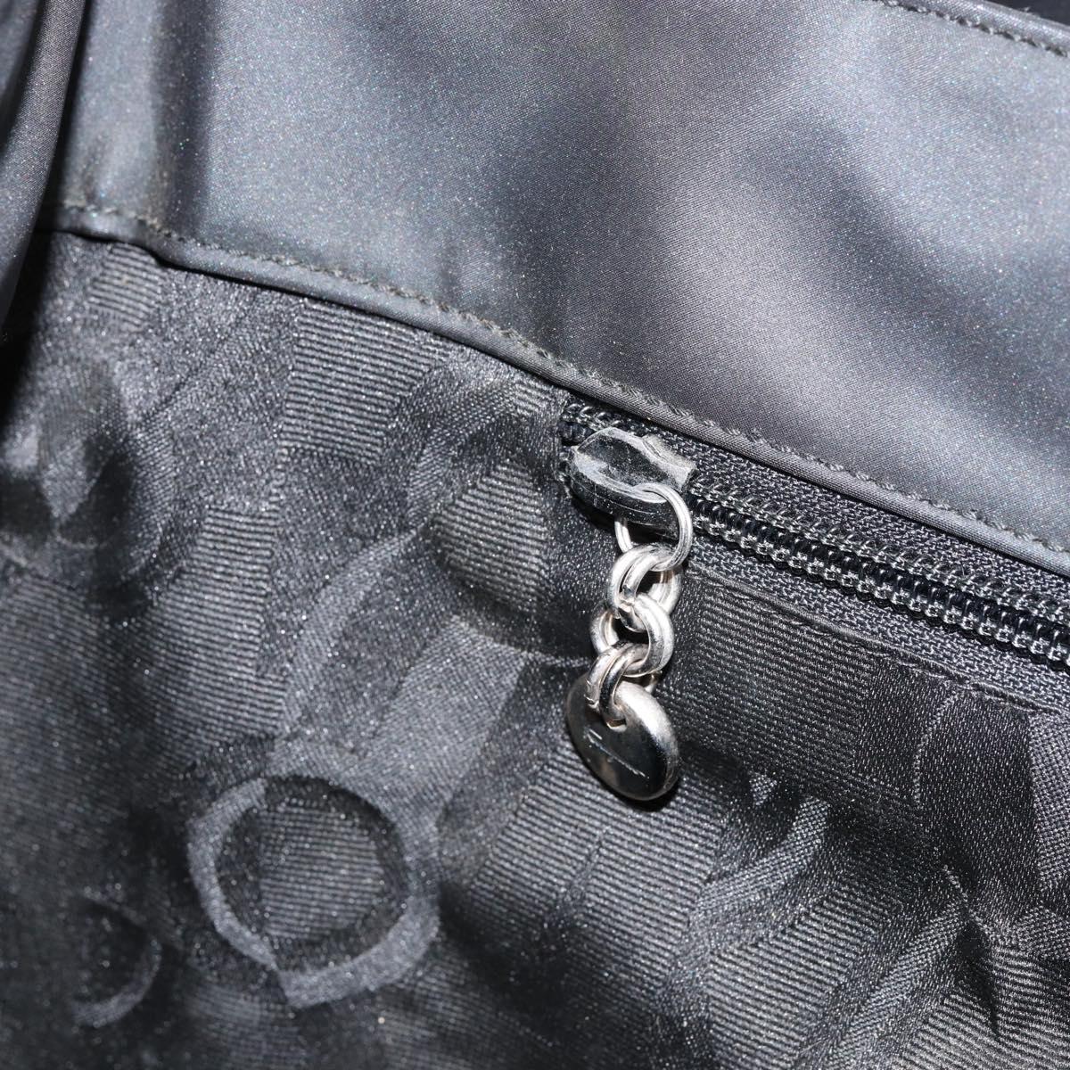 Salvatore Ferragamo Tote Bag Nylon Black Silver Auth 154520