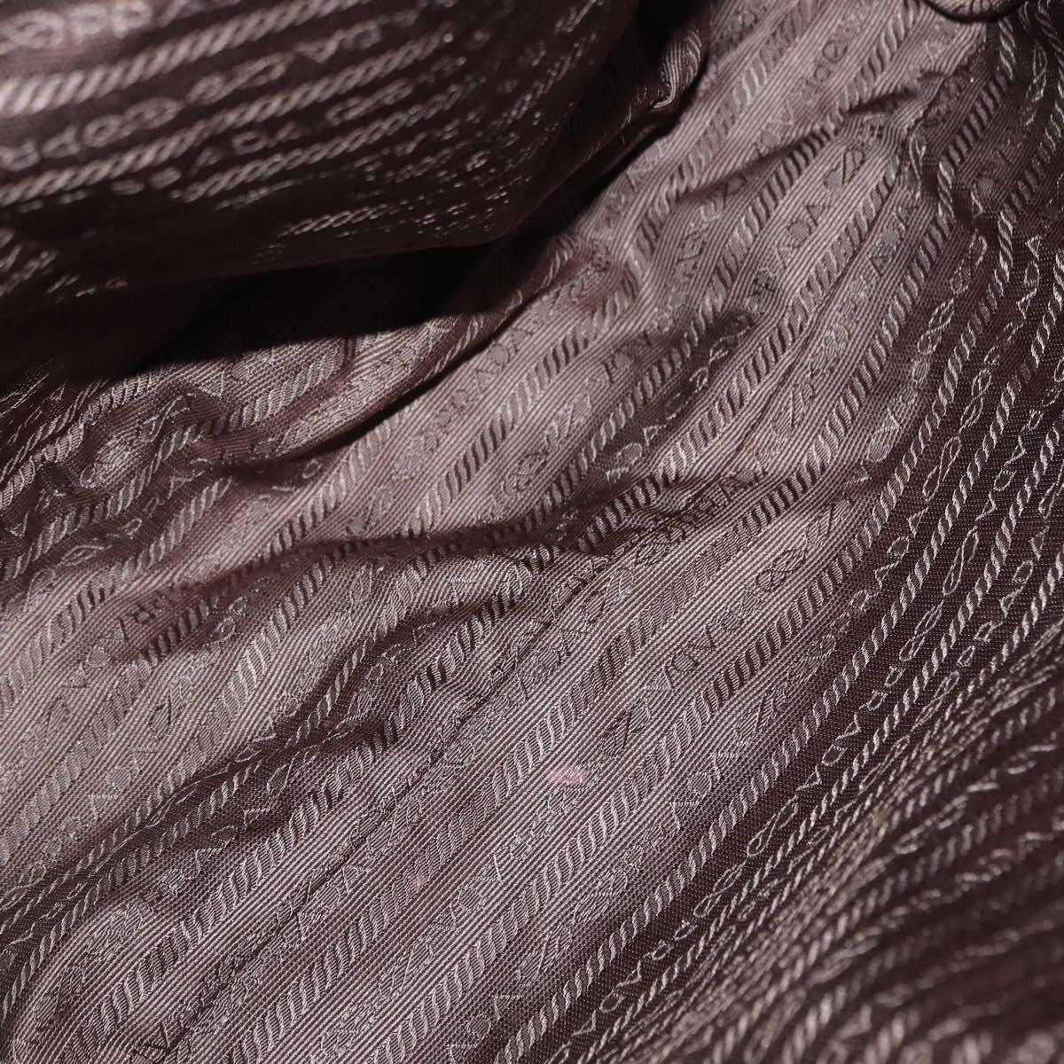 PRADA Shoulder Bag Nylon Green Silver Auth 154521