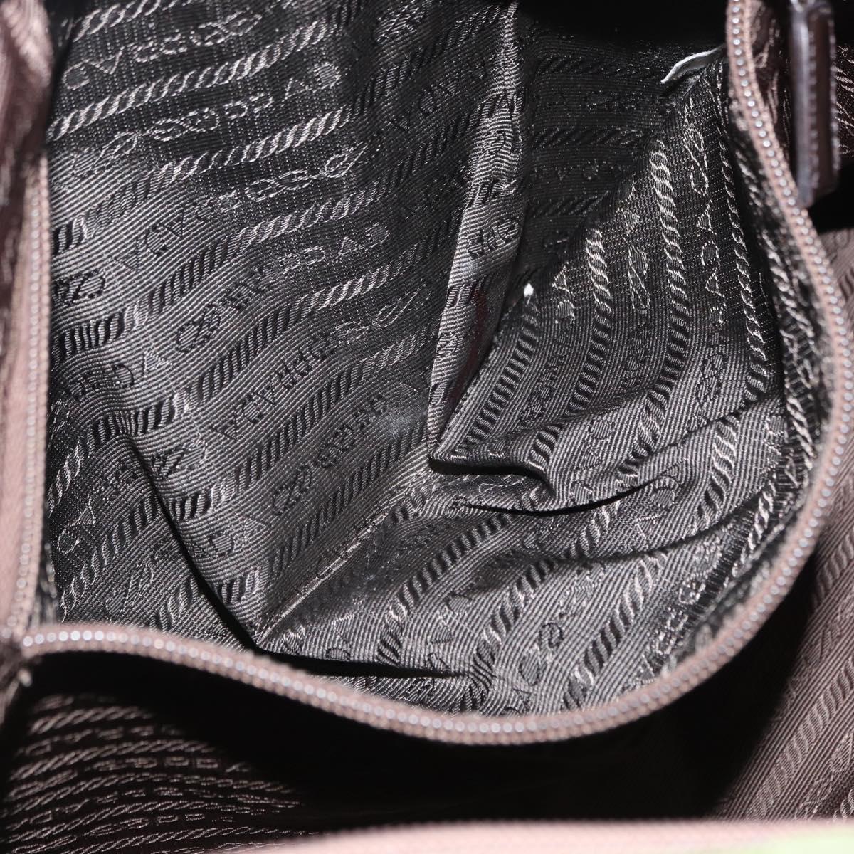 PRADA Shoulder Bag Nylon Green Silver Auth 154521