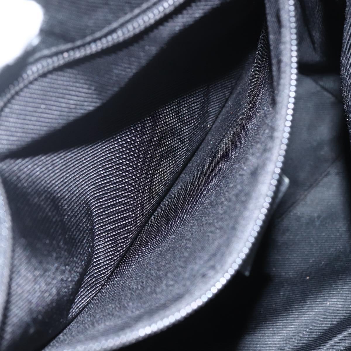 GUCCI GG Canvas Web Sherry Line Tote Bag Black Silver 131231 Auth 154522