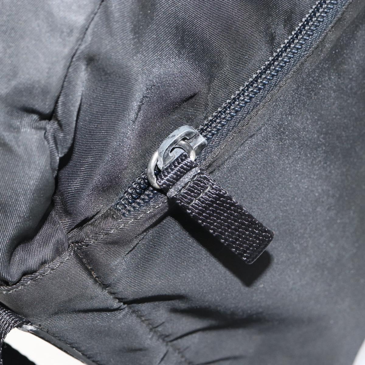 PRADA Shoulder Bag Nylon Black Silver Auth 154523