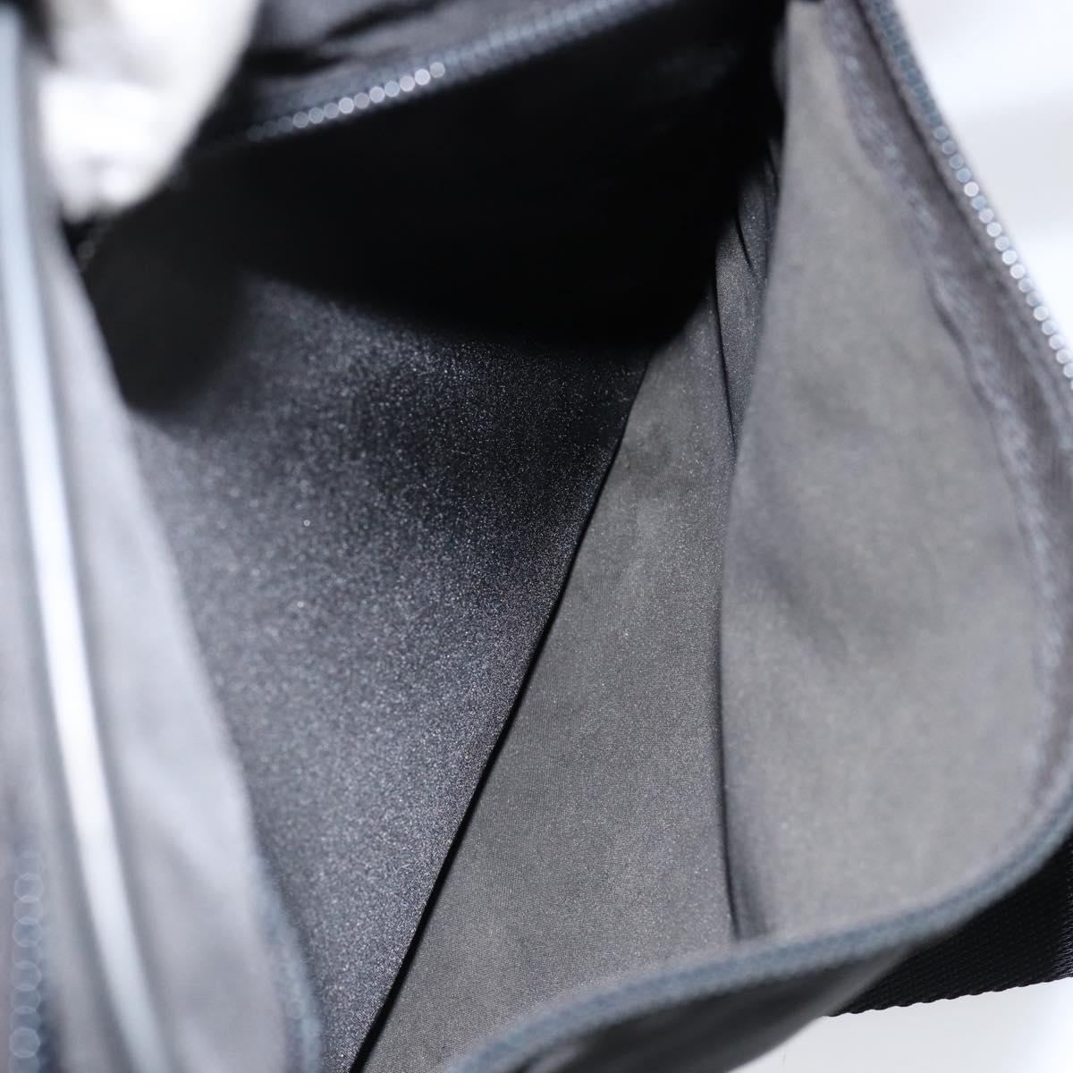 PRADA Shoulder Bag Nylon Black Silver Auth 154524