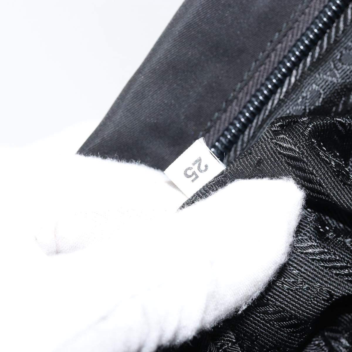 PRADA Shoulder Bag Nylon Black Silver Auth 154524