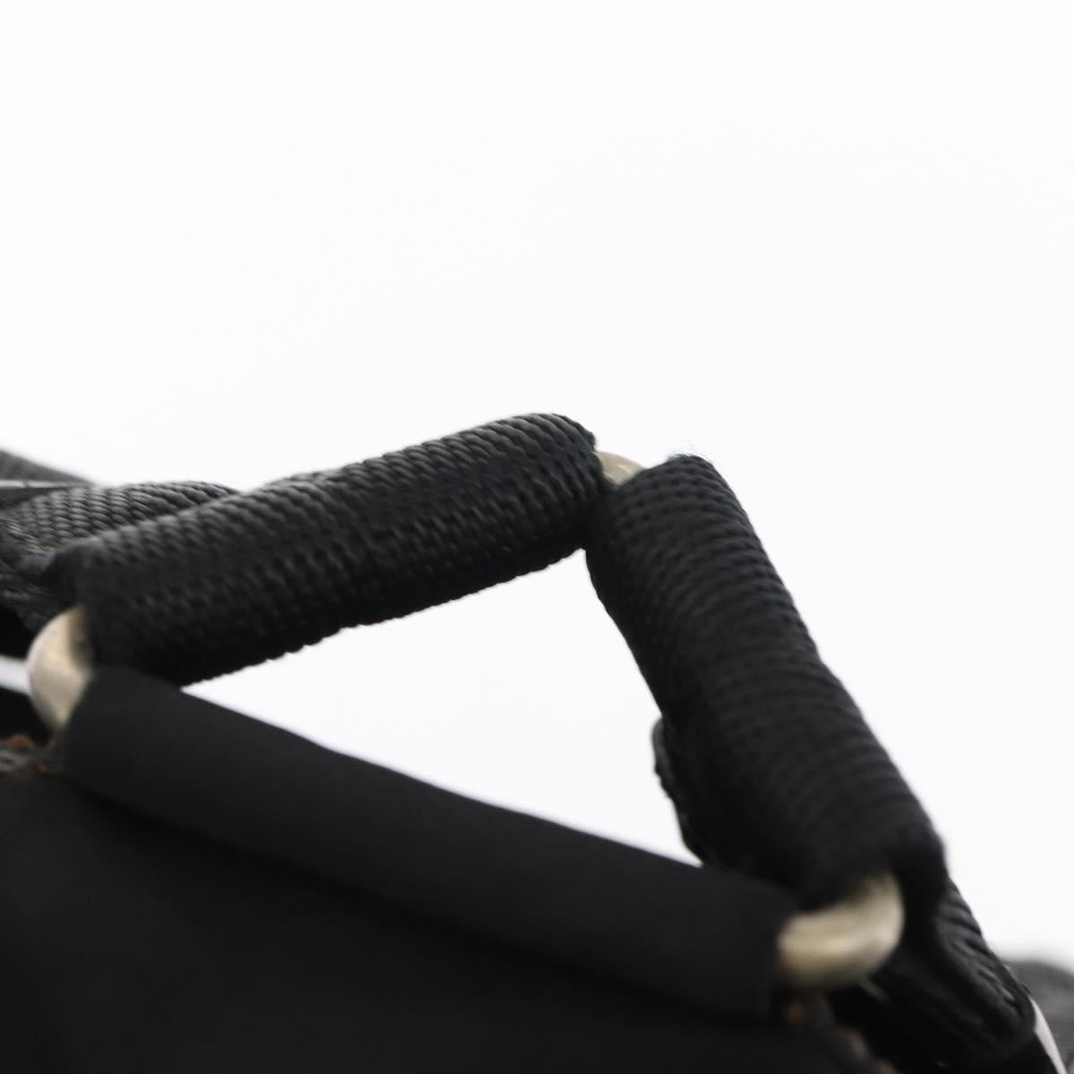 PRADA Backpack Nylon Black Silver Auth 154529