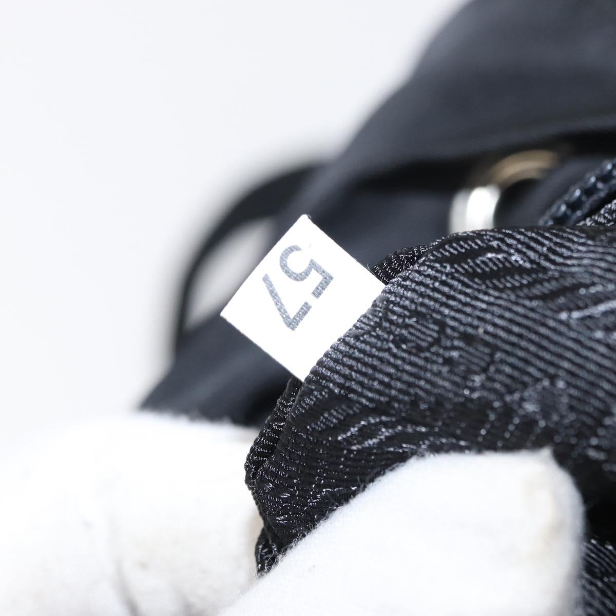 PRADA Backpack Nylon Black Silver Auth 154529