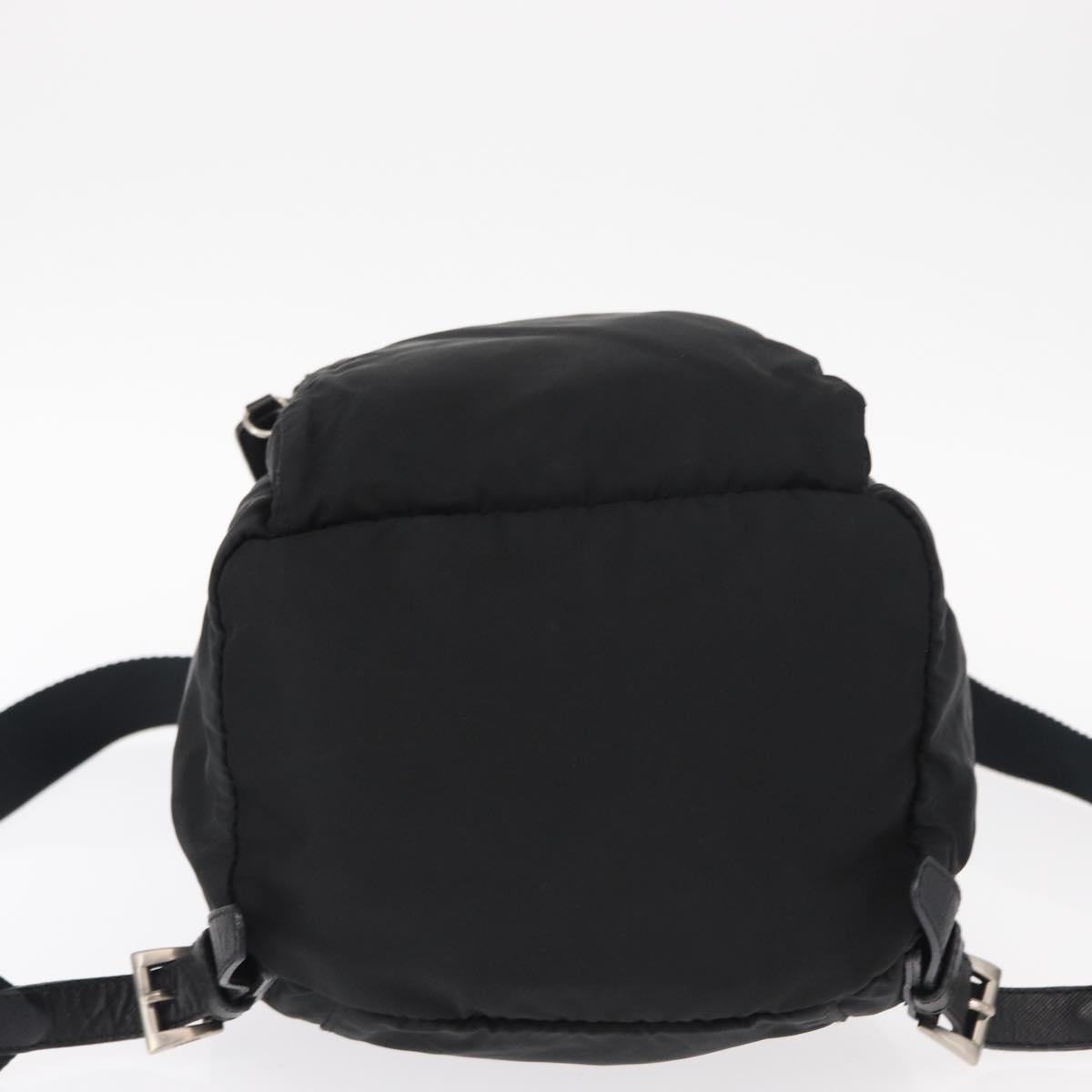PRADA Backpack Nylon Black Silver Auth 154530
