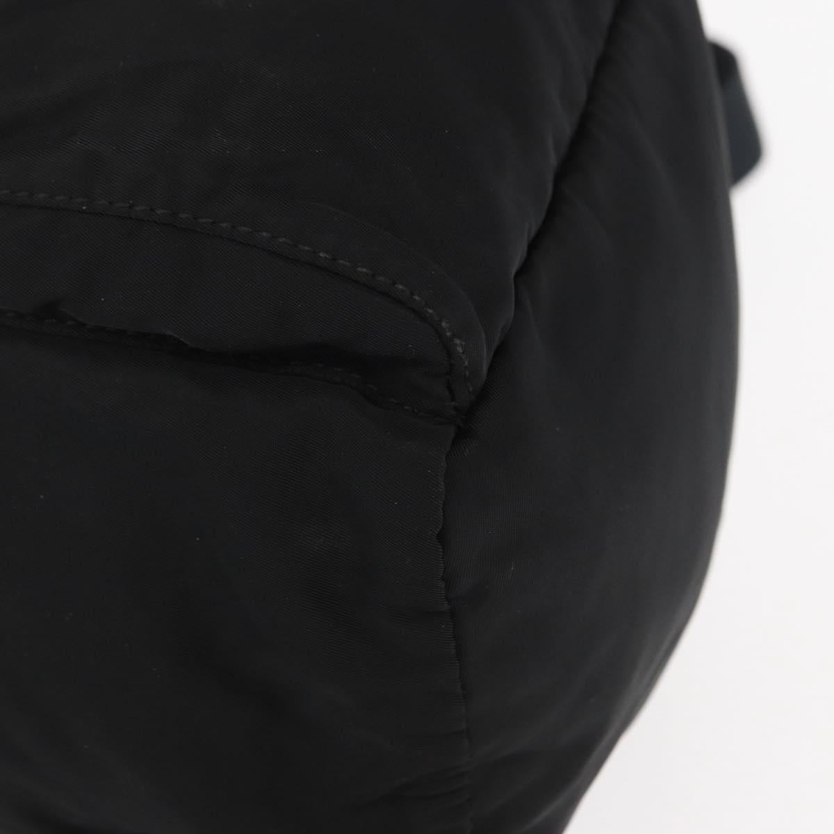 PRADA Backpack Nylon Black Silver Auth 154530