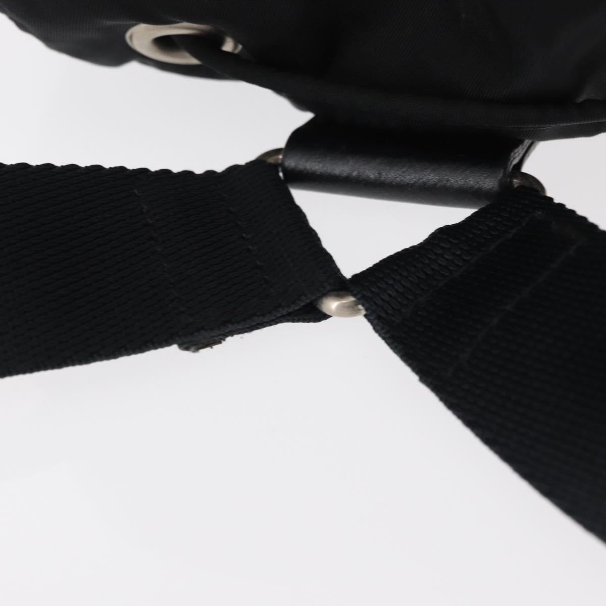 PRADA Backpack Nylon Black Silver Auth 154530