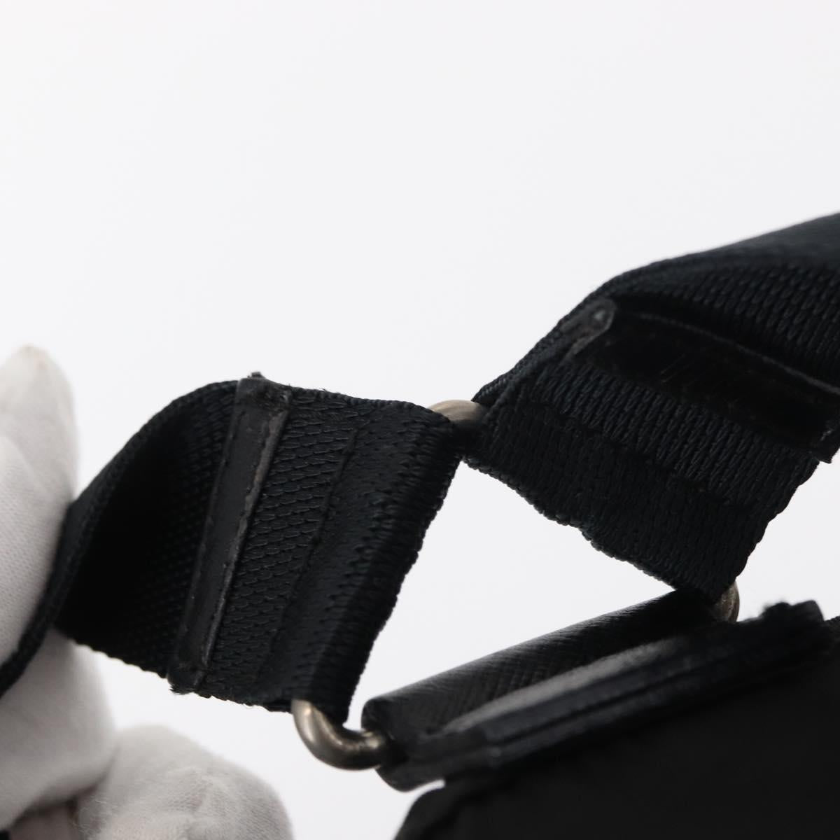 PRADA Backpack Nylon Black Silver Auth 154530