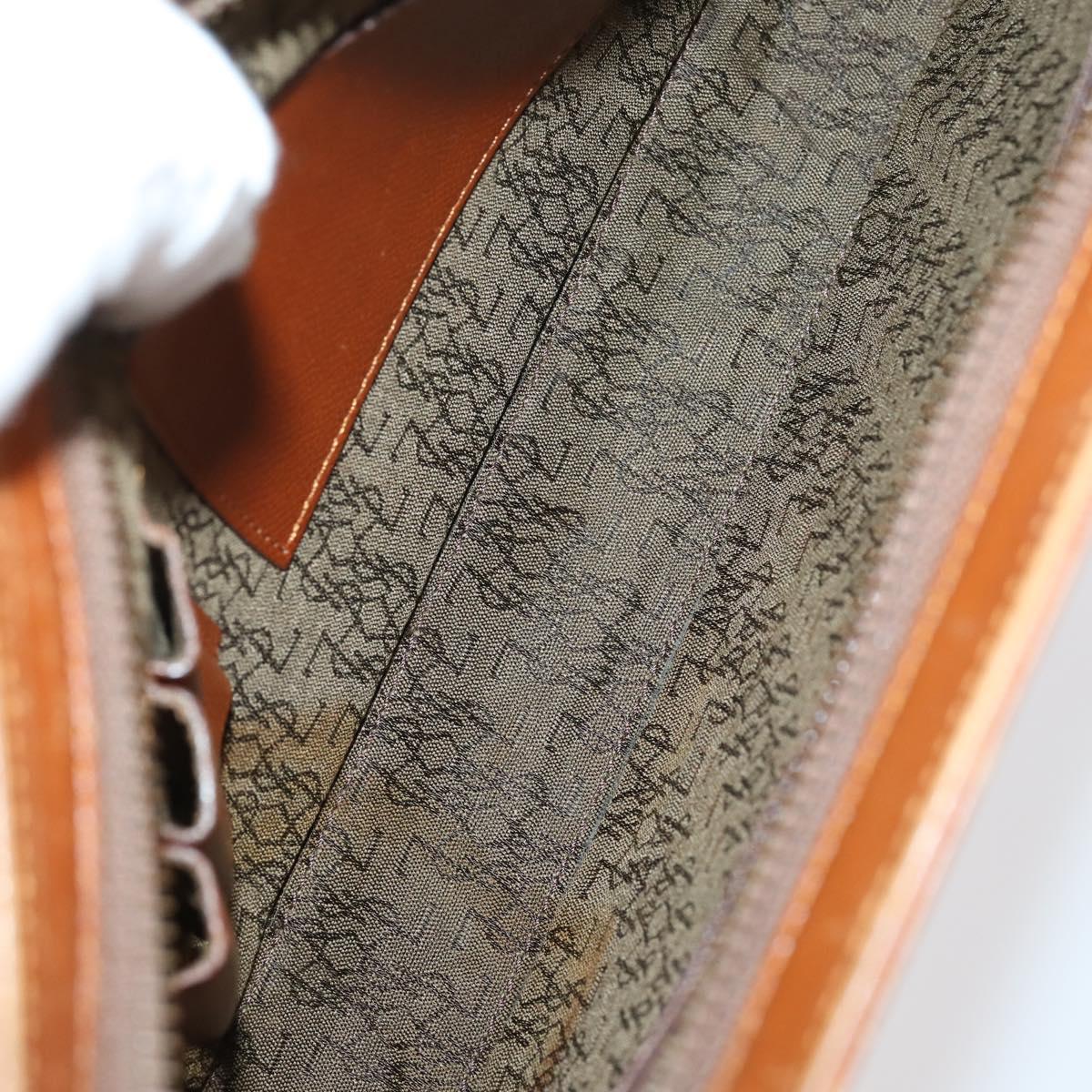 SAINT LAURENT Clutch Bag Leather 2 Set Beige Brown Auth 154537