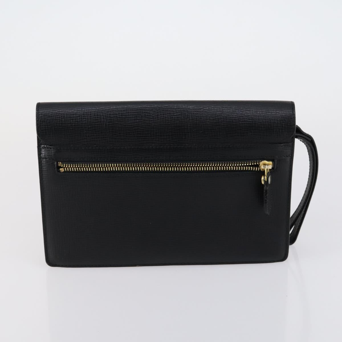 Burberrys Nova Check Clutch Bag Canvas Leather 2 Set Black Beige Auth 154538