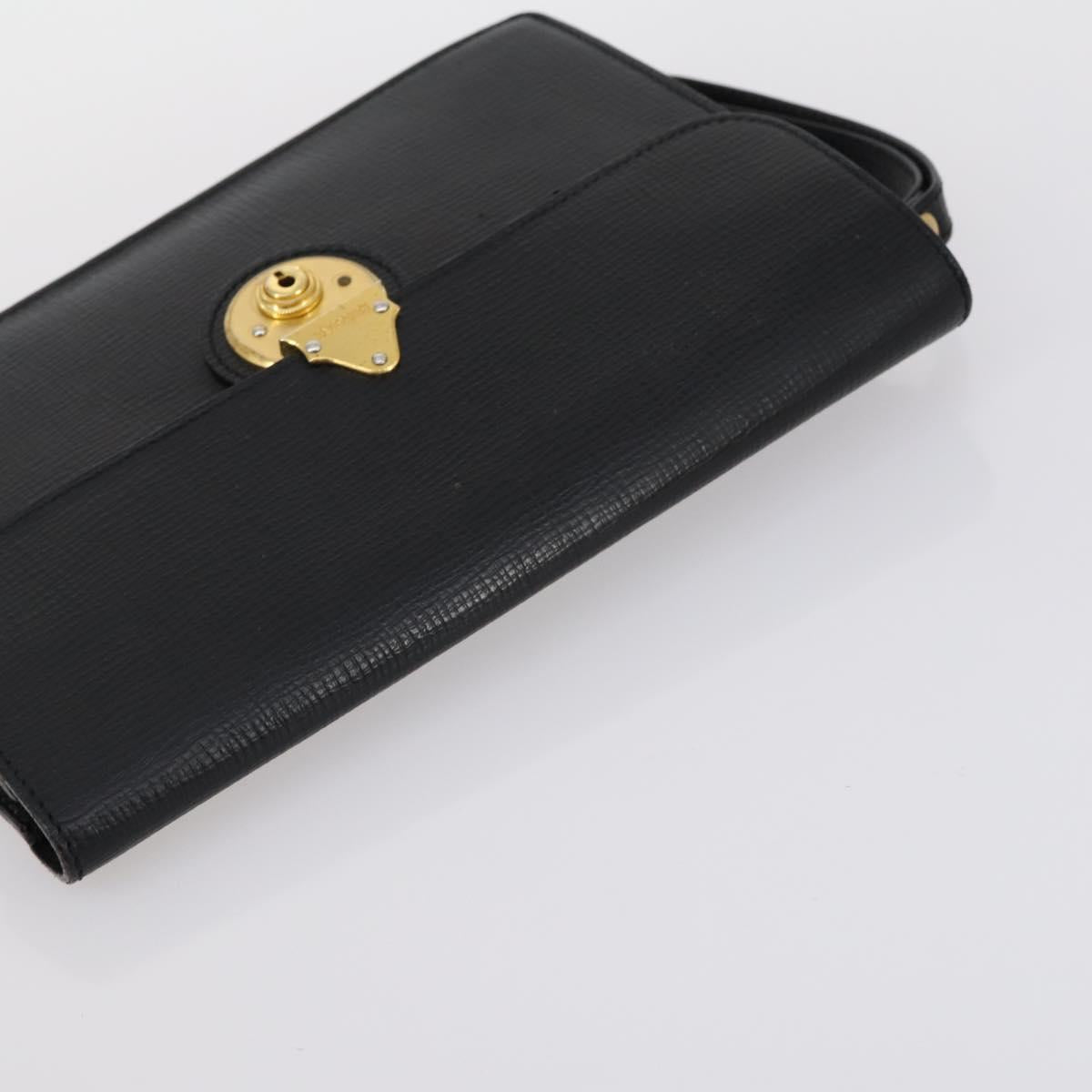 Burberrys Nova Check Clutch Bag Canvas Leather 2 Set Black Beige Auth 154538
