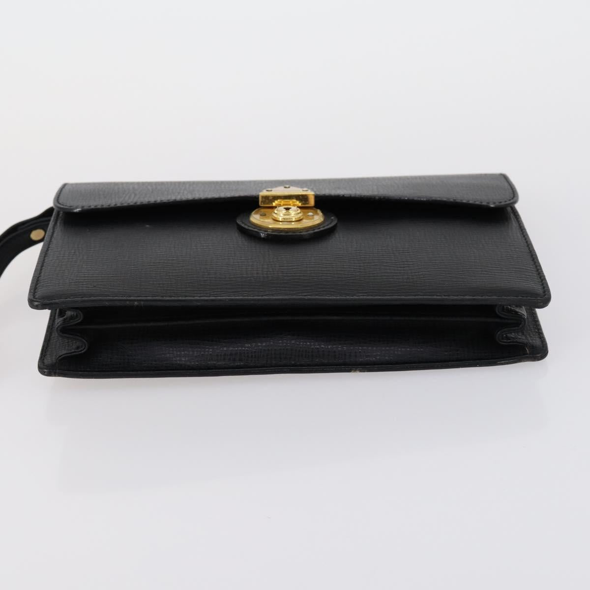 Burberrys Nova Check Clutch Bag Canvas Leather 2 Set Black Beige Auth 154538