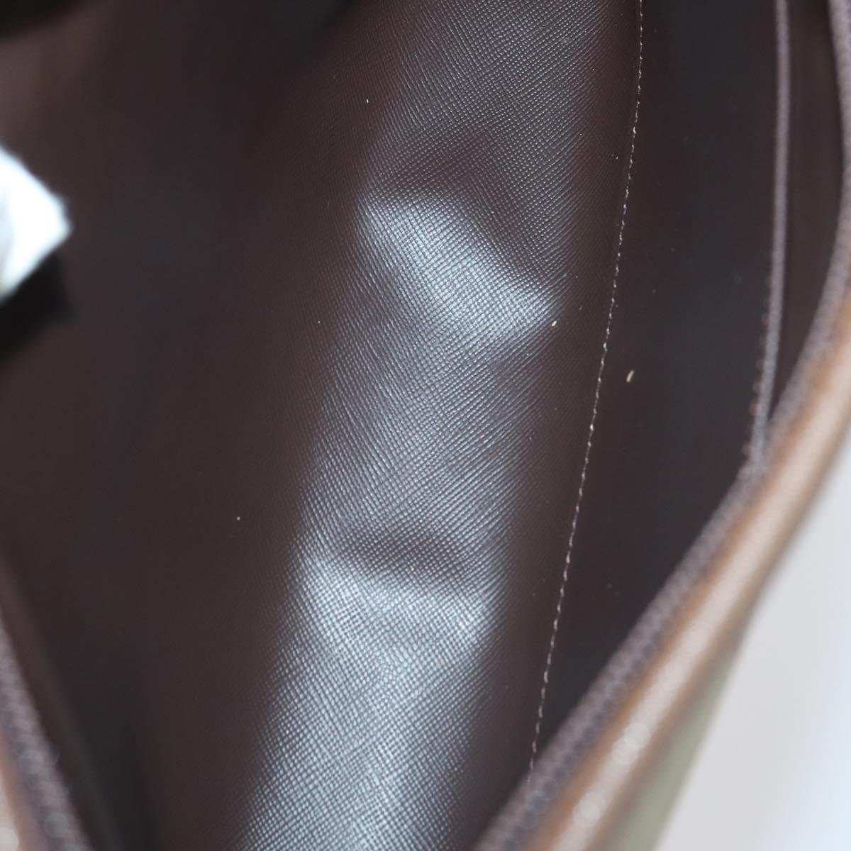 Burberrys Nova Check Clutch Bag Canvas Leather 2 Set Black Beige Auth 154538