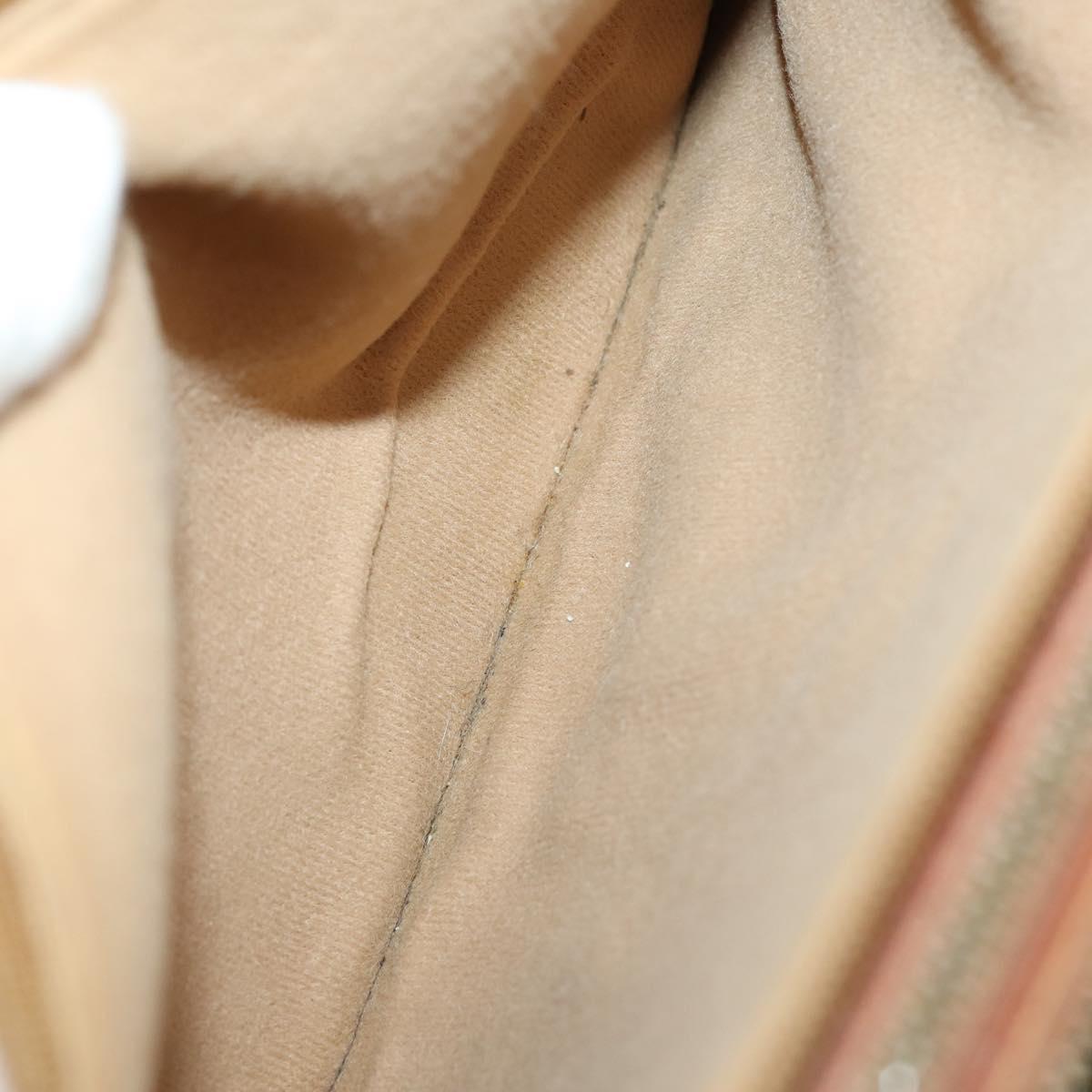 FENDI MCM Zucchino Canvas Vicetos Logogram Bag PVC 2 Set Brown Beige Auth 154539