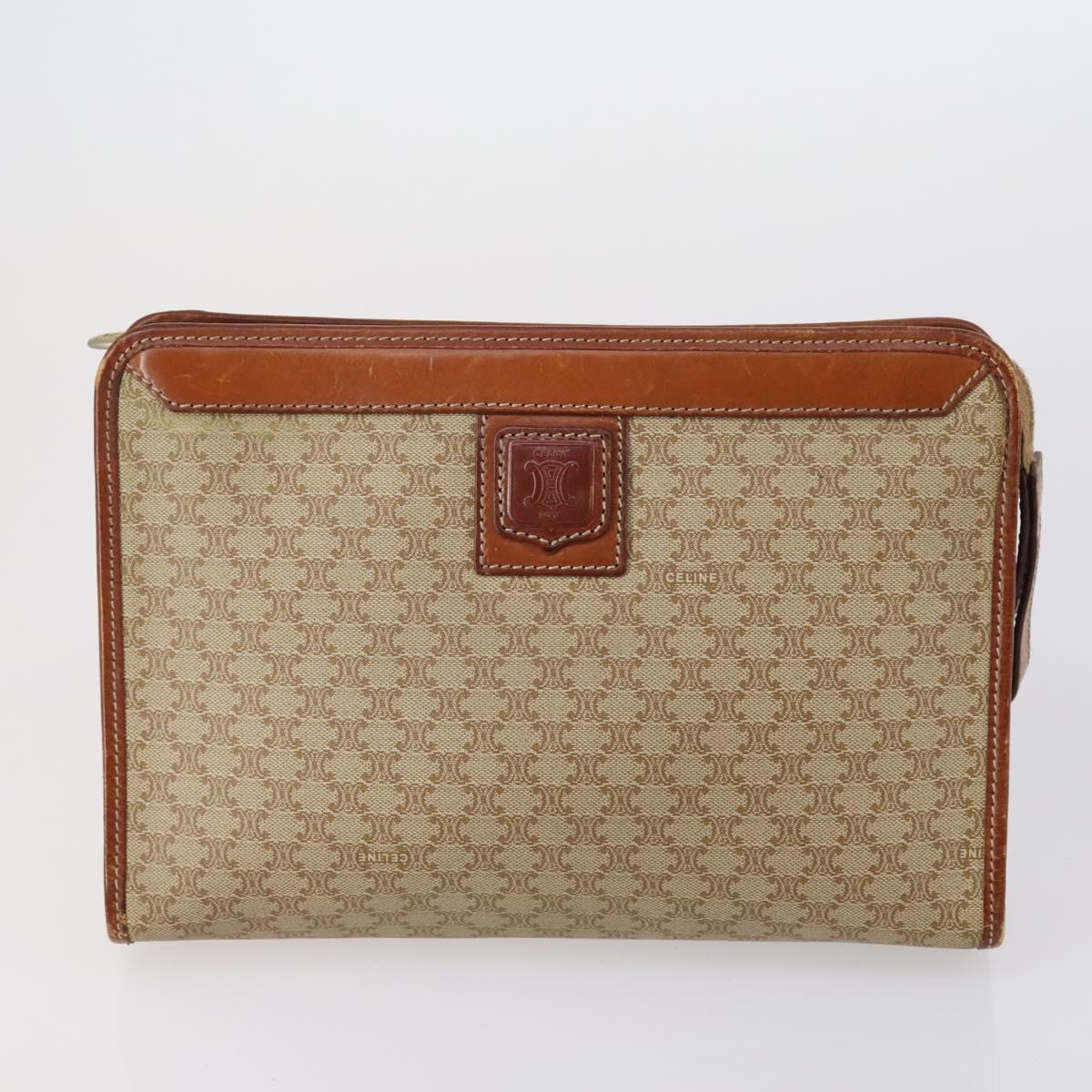 FENDI Celine Macadam Canvas Bag Leather 5 Set Beige Black Brown Auth 154540