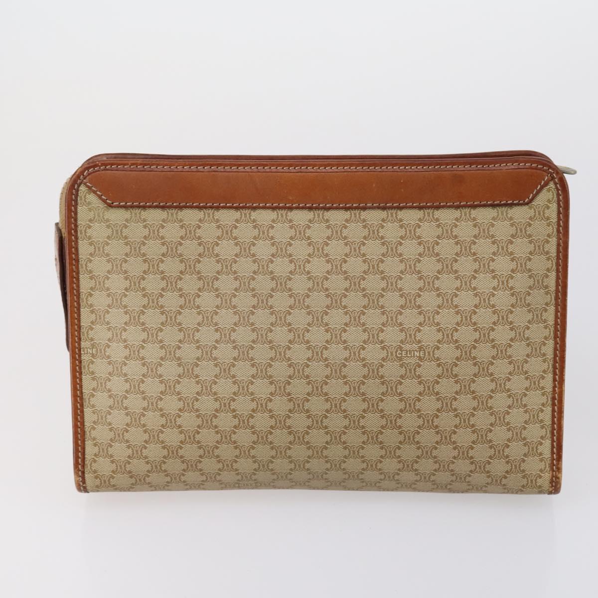 FENDI Celine Macadam Canvas Bag Leather 5 Set Beige Black Brown Auth 154540