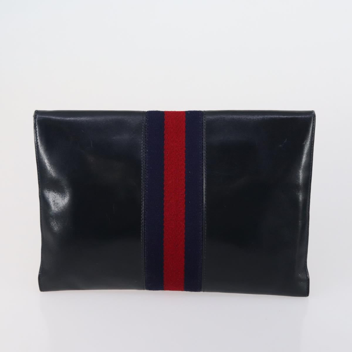 GUCCI GG Plus Supreme Bag PVC Leather Nylon 4 Set Navy Beige black Auth 154542
