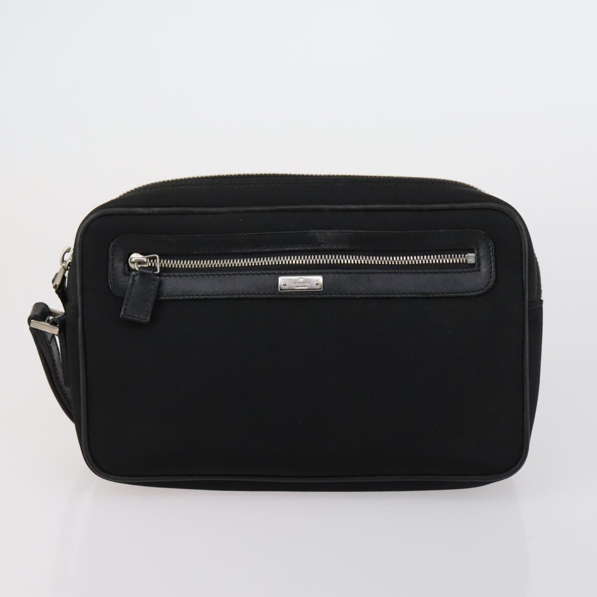 GUCCI GG Plus Supreme Bag PVC Leather Nylon 4 Set Navy Beige black Auth 154542