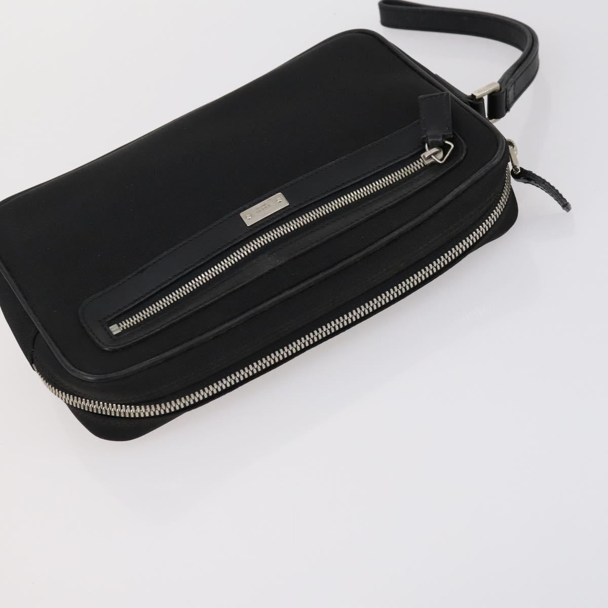 GUCCI GG Plus Supreme Bag PVC Leather Nylon 4 Set Navy Beige black Auth 154542