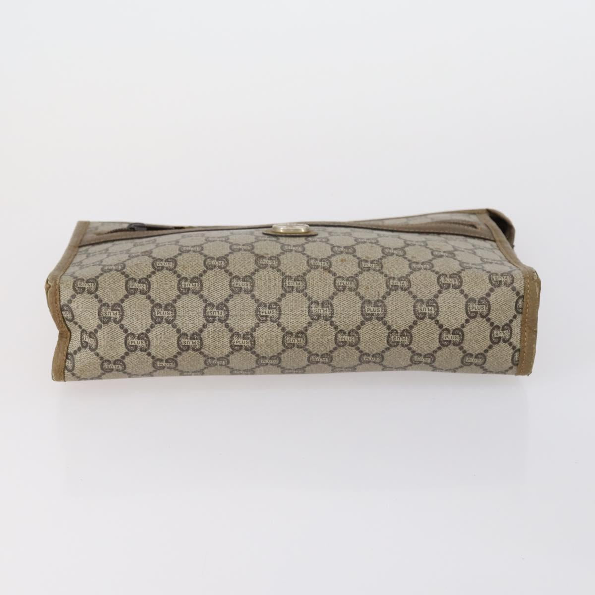 GUCCI GG Plus Supreme Bag PVC Leather Nylon 4 Set Navy Beige black Auth 154542