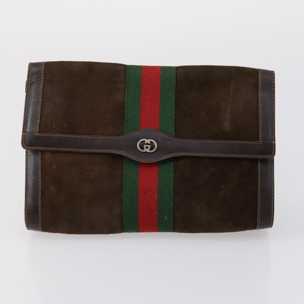 GUCCI GG Plus Supreme Bag PVC Leather Nylon 4 Set Navy Beige black Auth 154542