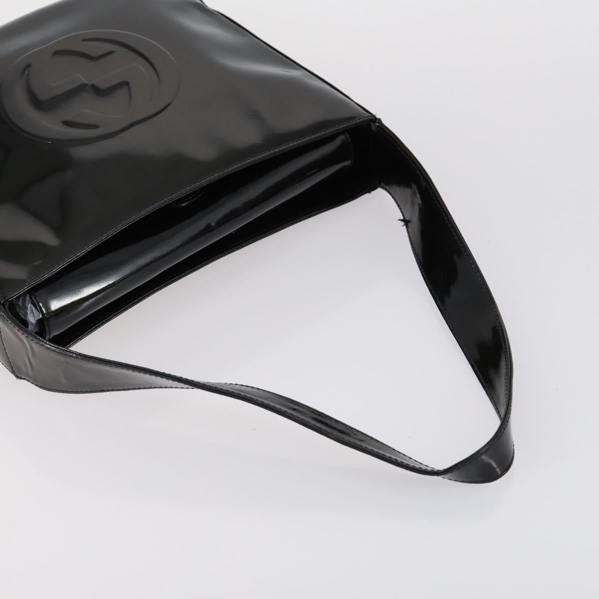 GUCCI GG Supreme Shoulder Bag patent 3 Set Beige Black Auth 154545