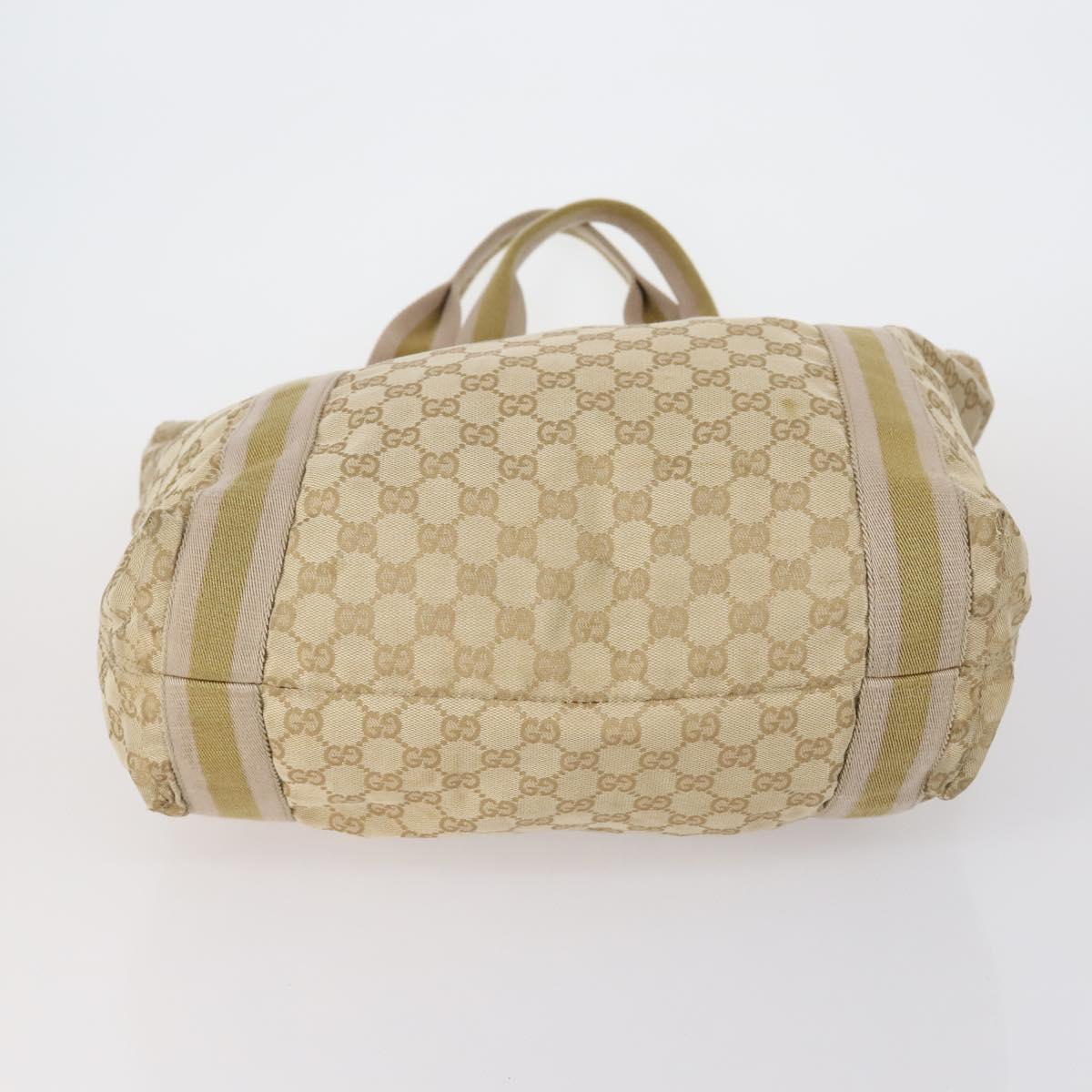 GUCCI GG Supreme Canvas Shoulder Bag PVC Leather 4 Set Black Beige Auth 154546